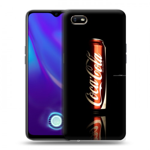 Дизайнерский силиконовый с усиленными углами чехол для OPPO A1k Coca-cola