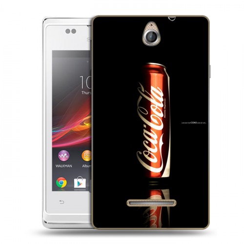 Дизайнерский пластиковый чехол для Sony Xperia E Coca-cola