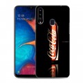 Дизайнерский пластиковый чехол для Samsung Galaxy A20s Coca-cola