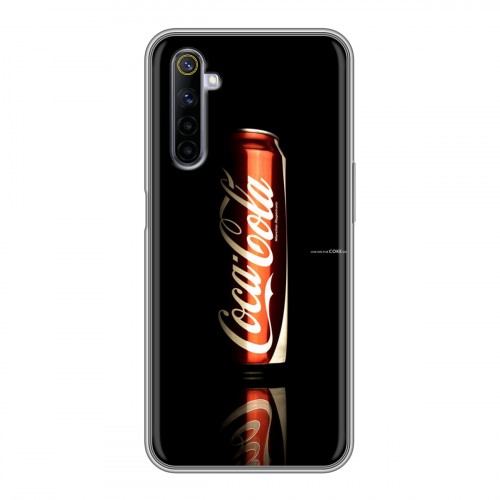 Дизайнерский силиконовый чехол для Realme 6 Coca-cola