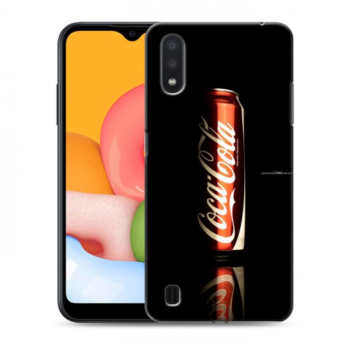 Дизайнерский силиконовый чехол для Samsung Galaxy M01 Coca-cola