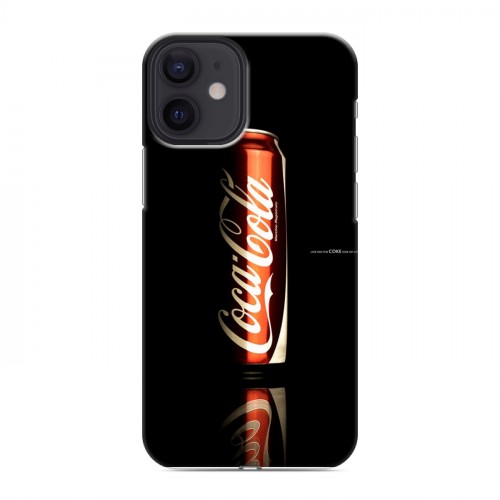 Дизайнерский силиконовый с усиленными углами чехол для Iphone 12 Mini Coca-cola