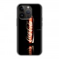 Дизайнерский силиконовый чехол для Iphone 14 Pro Coca-cola