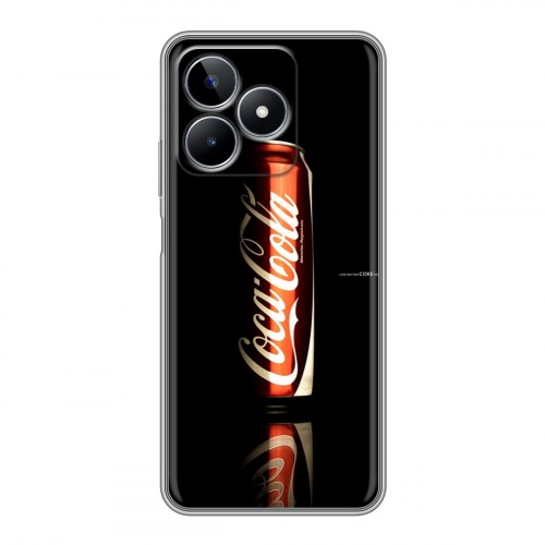 Дизайнерский силиконовый чехол для Realme C53 Coca-cola