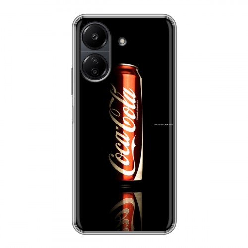 Дизайнерский силиконовый чехол для Xiaomi Poco C65 Coca-cola