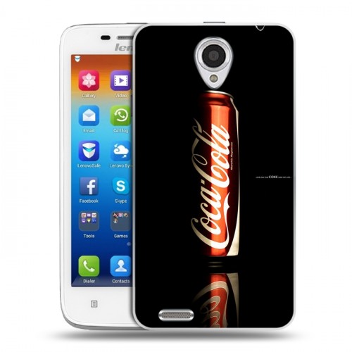 Дизайнерский пластиковый чехол для Lenovo S650 Ideaphone Coca-cola