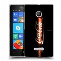 Дизайнерский пластиковый чехол для Microsoft Lumia 435 Coca-cola