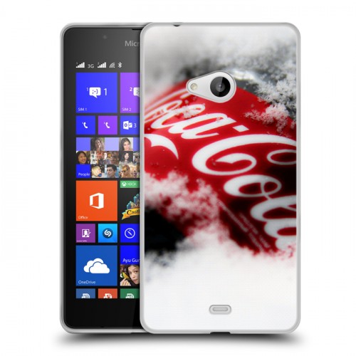 Дизайнерский пластиковый чехол для Microsoft Lumia 540 Coca-cola