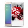 Дизайнерский пластиковый чехол для Samsung Z3 Coca-cola