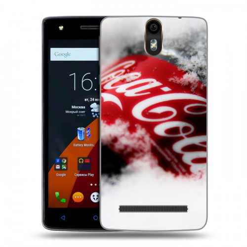 Дизайнерский силиконовый чехол для Wileyfox Storm Coca-cola