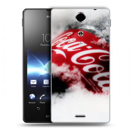 Дизайнерский пластиковый чехол для Sony Xperia TX Coca-cola