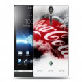 Дизайнерский пластиковый чехол для Sony Xperia S Coca-cola