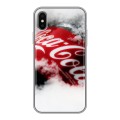 Дизайнерский силиконовый чехол для Iphone x10 Coca-cola