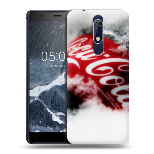 Дизайнерский пластиковый чехол для Nokia 5.1 Coca-cola