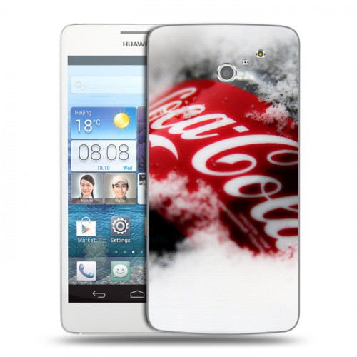 Дизайнерский пластиковый чехол для Huawei Ascend D2 Coca-cola