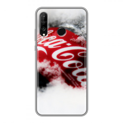 Дизайнерский силиконовый чехол для Huawei P30 Lite Coca-cola