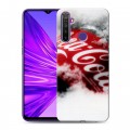 Дизайнерский силиконовый чехол для Realme 5 Coca-cola