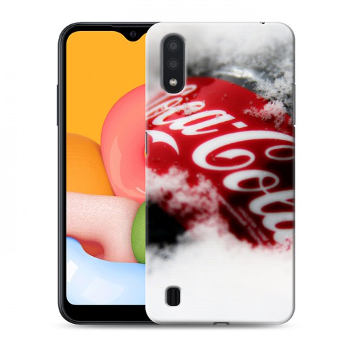 Дизайнерский силиконовый чехол для Samsung Galaxy M01 Coca-cola