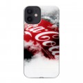 Дизайнерский пластиковый чехол для Iphone 12 Mini Coca-cola