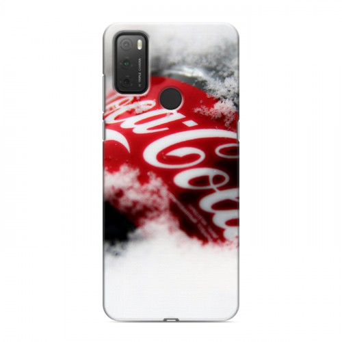 Дизайнерский силиконовый чехол для Alcatel 3L (2021) Coca-cola