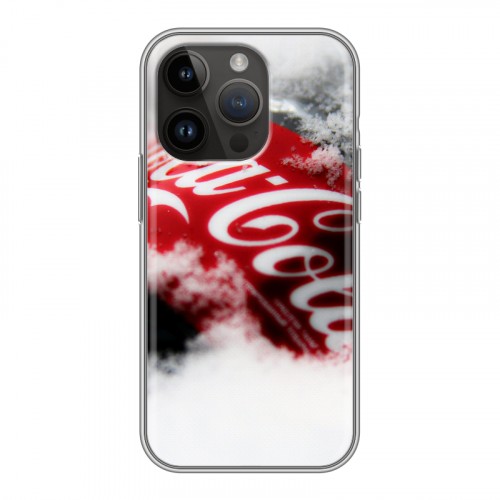 Дизайнерский силиконовый чехол для Iphone 14 Pro Coca-cola