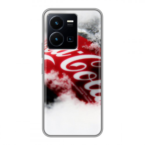 Дизайнерский силиконовый чехол для Vivo Y35 Coca-cola