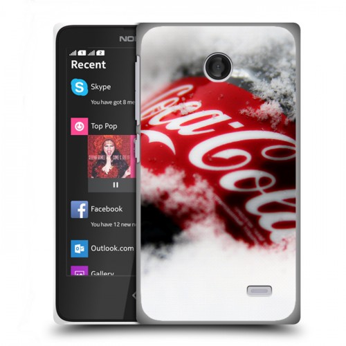 Дизайнерский пластиковый чехол для Nokia X Coca-cola