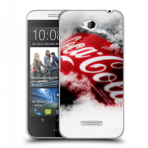 Дизайнерский пластиковый чехол для HTC Desire 616 Coca-cola