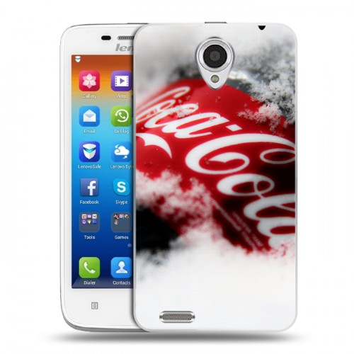 Дизайнерский пластиковый чехол для Lenovo S650 Ideaphone Coca-cola