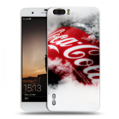 Дизайнерский силиконовый чехол для Huawei Honor 6 Plus Coca-cola