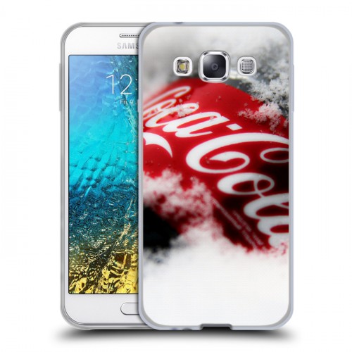 Дизайнерский пластиковый чехол для Samsung Galaxy E5 Coca-cola