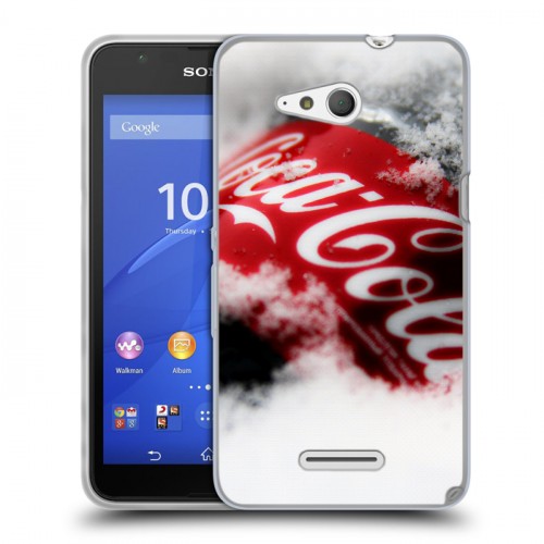 Дизайнерский пластиковый чехол для Sony Xperia E4g Coca-cola