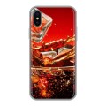 Дизайнерский силиконовый чехол для Iphone x10 Coca-cola