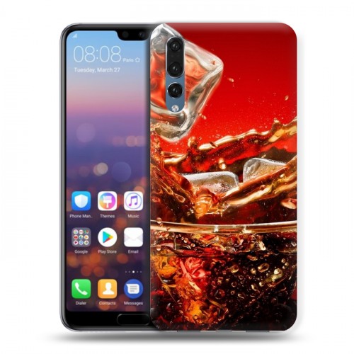 Дизайнерский силиконовый с усиленными углами чехол для Huawei P20 Pro Coca-cola