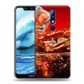 Дизайнерский силиконовый чехол для Nokia 5.1 Plus Coca-cola