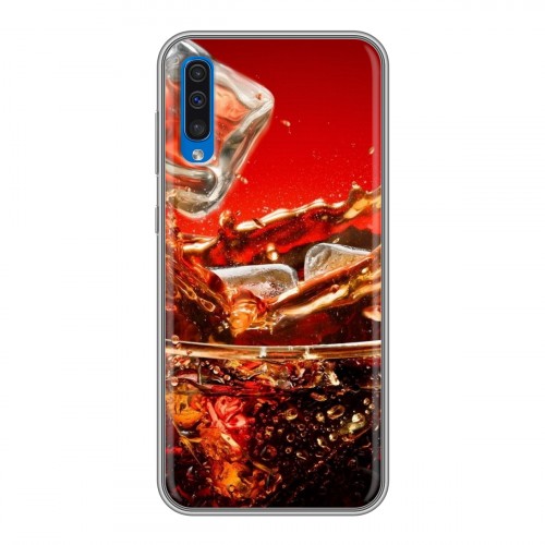 Дизайнерский силиконовый чехол для Samsung Galaxy A50 Coca-cola