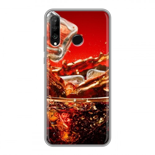 Дизайнерский силиконовый чехол для Huawei P30 Lite Coca-cola