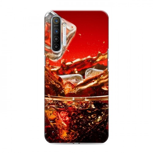 Дизайнерский силиконовый с усиленными углами чехол для Realme XT Coca-cola