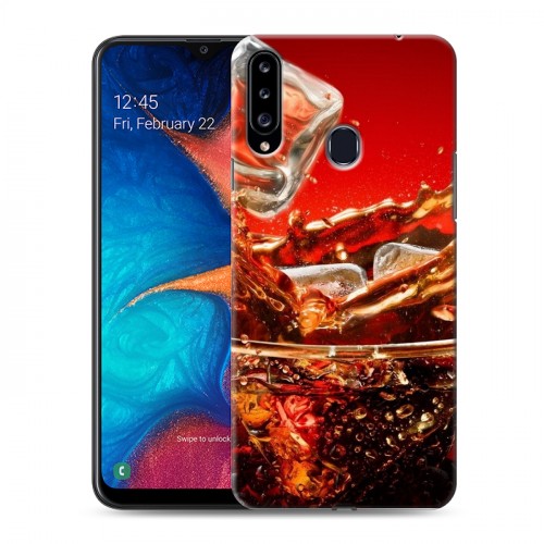 Дизайнерский пластиковый чехол для Samsung Galaxy A20s Coca-cola