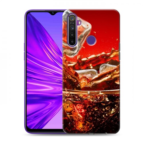 Дизайнерский силиконовый чехол для Realme 5 Coca-cola