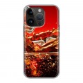 Дизайнерский силиконовый чехол для Iphone 14 Pro Coca-cola