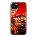 Дизайнерский силиконовый чехол для Iphone 15 Plus Coca-cola