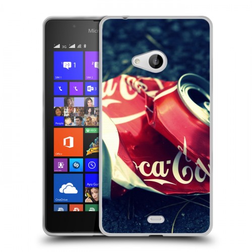 Дизайнерский пластиковый чехол для Microsoft Lumia 540 Coca-cola