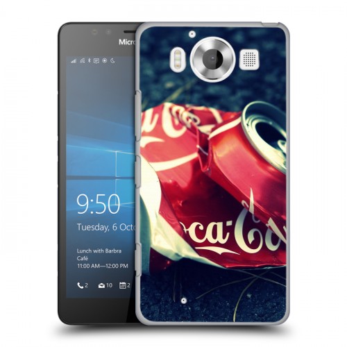 Дизайнерский пластиковый чехол для Microsoft Lumia 950 Coca-cola