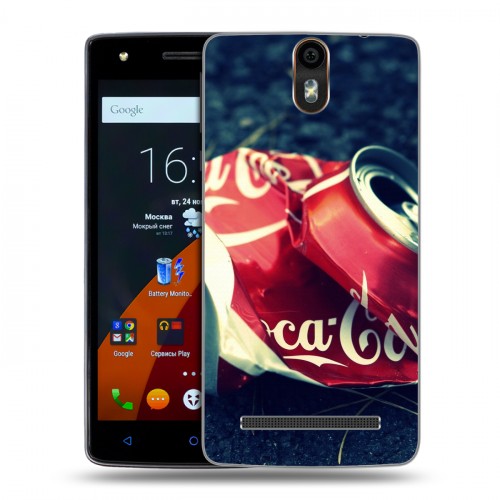 Дизайнерский силиконовый чехол для Wileyfox Storm Coca-cola