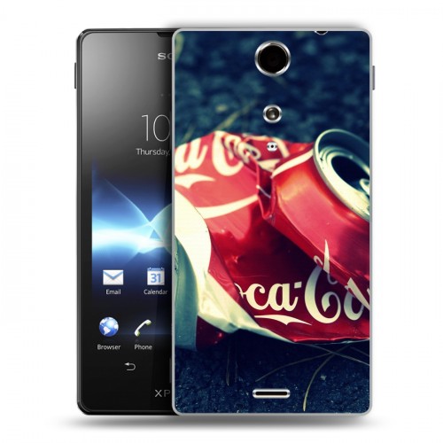 Дизайнерский пластиковый чехол для Sony Xperia TX Coca-cola