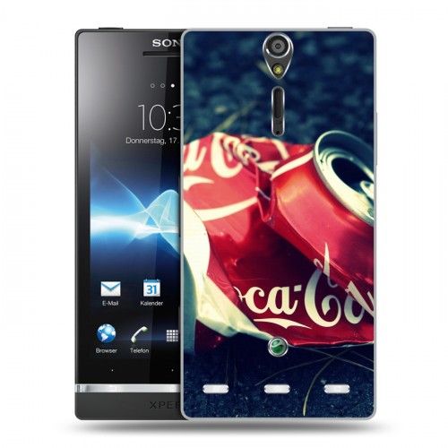 Дизайнерский пластиковый чехол для Sony Xperia S Coca-cola