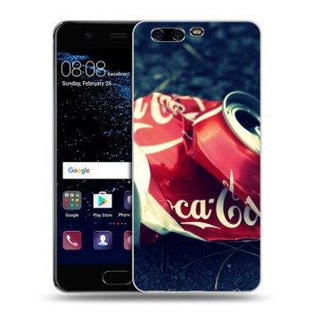 Дизайнерский силиконовый чехол для Huawei P10 Plus Coca-cola (на заказ)