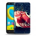 Дизайнерский пластиковый чехол для Alcatel U5 Coca-cola