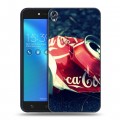 Дизайнерский силиконовый чехол для Asus ZenFone Live Coca-cola